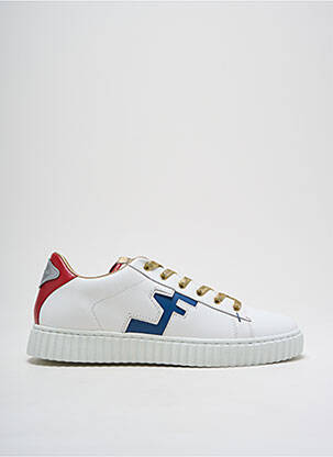 Baskets matière lisse talon plat jusqu'à 3cm blanc SERAFINI femme