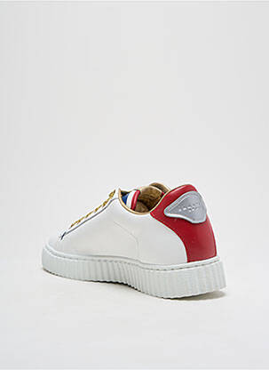 Baskets matière lisse talon plat jusqu'à 3cm blanc SERAFINI femme
