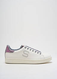 Baskets matière lisse talon plat jusqu'à 3cm blanc SERAFINI femme