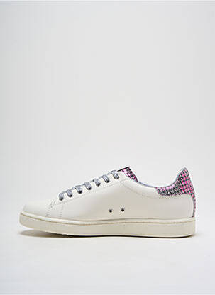 Baskets matière lisse talon plat jusqu'à 3cm blanc SERAFINI femme