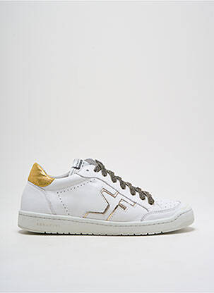 Baskets matière lisse talon plat jusqu'à 3cm blanc SERAFINI femme