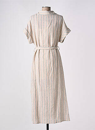 Robe longue manches courtes manches courtes beige RUE MAZARINE femme