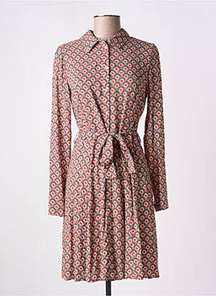 Robe courte manches longues manches longues orange C'EST BEAU LA VIE femme