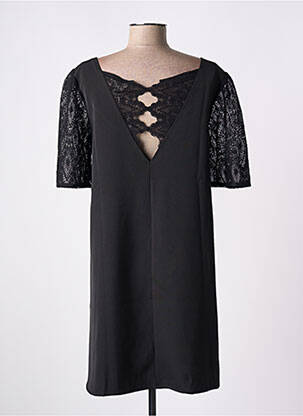 Robe courte manches courtes manches courtes noir GRACE & MILA femme
