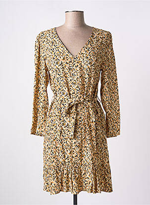 Robe courte manches longues manches longues beige GRACE & MILA femme