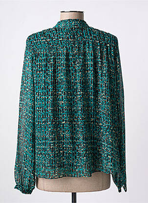 Blouse légère et transparente manches longues vert RUE MAZARINE femme