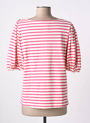T-shirt stretch manches courtes rose GRACE & MILA femme
