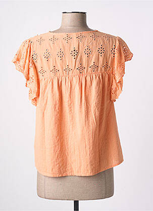Blouse légère et transparente manches courtes orange PEPE JEANS femme