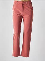 Pantalon chino fermeture zippée sous rabat avec crochet taille normale orange RUE MAZARINE femme