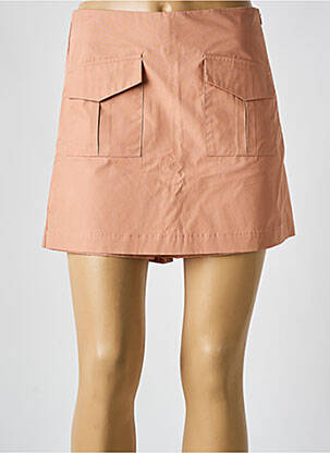 Jupe short tissage popeline rose GRACE & MILA femme