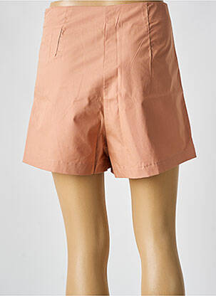 Jupe short tissage popeline rose GRACE & MILA femme