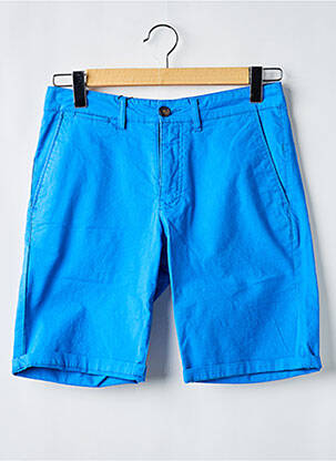 Bermuda taille à pinces taille normale bleu CAMBRIDGE homme