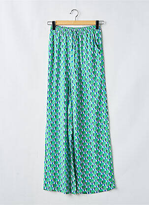 Pantalon large tissage popeline taille normale vert C'EST BEAU LA VIE femme