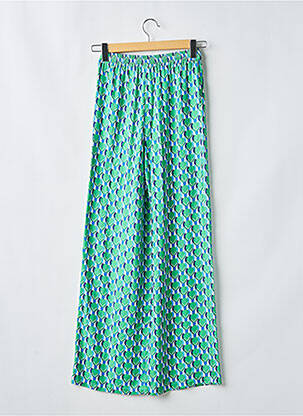 Pantalon large tissage popeline taille normale vert C'EST BEAU LA VIE femme