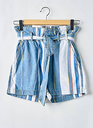 Short tissage denim taille haute bleu PEPE JEANS femme