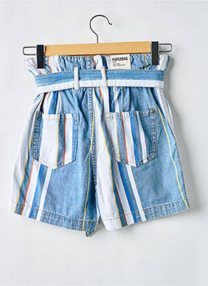 Short tissage denim taille haute bleu PEPE JEANS femme