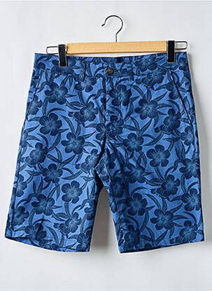 Bermuda stretch taille normale bleu CAMBRIDGE homme