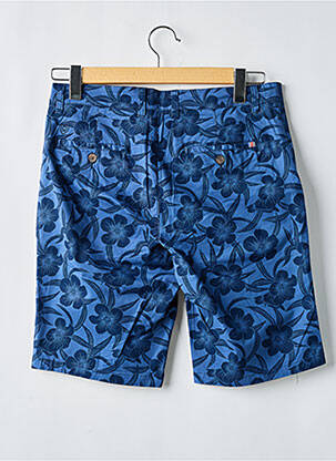 Bermuda stretch taille normale bleu CAMBRIDGE homme
