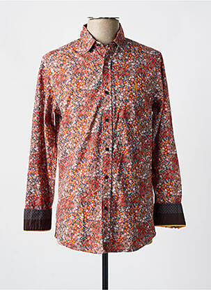Chemise manches longues manches longues orange MCS homme
