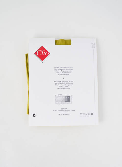 Collants vert CLIO pour femme