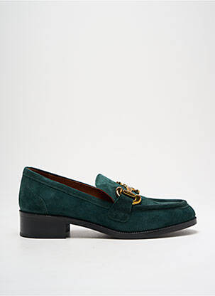 Mocassins nubuck talon plat jusqu'à 3cm vert ROSEMETAL femme