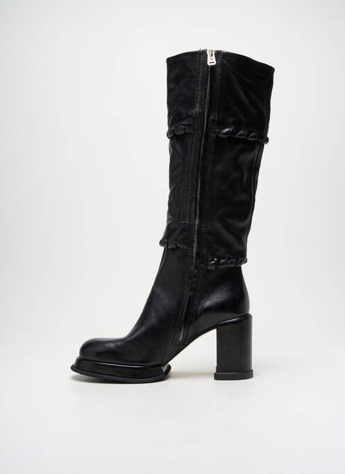 Bottes matière lisse talon de 7 à 9cm noir A.S.98 femme