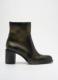 Bottines/boots matière lisse talon de 4 à 6cm vert METAL JEAN'S femme