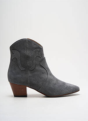 Bottines/boots cubain talon de 4 à 6cm gris LES:VENUES femme