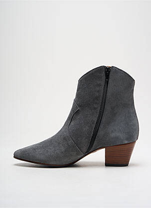 Bottines/boots cubain talon de 4 à 6cm gris LES:VENUES femme