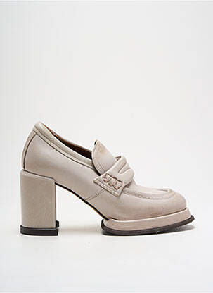 Mocassins tissage satiné talon de 4 à 6cm gris A.S.98 femme