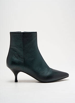 Bottines/boots matière lisse talon de 4 à 6cm vert STRATEGIA femme