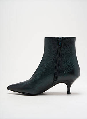 Bottines/boots matière lisse talon de 4 à 6cm vert STRATEGIA femme