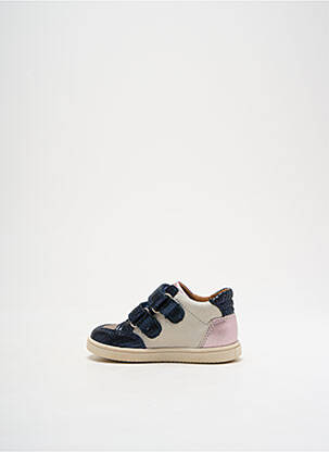 Baskets matière lisse bout rond rose BELLAMY fille