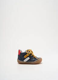 Baskets tissage satiné bout rond bleu BELLAMY garcon