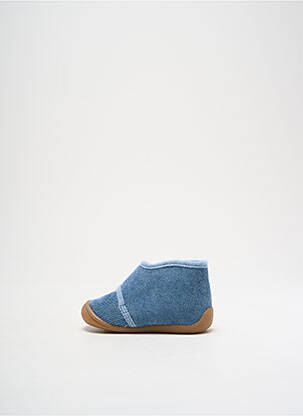 Chaussons/pantoufles tissage velours bout rond bleu BELLAMY garçon