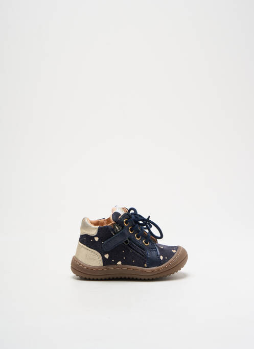 Baskets nubuck bout rond bleu GBB fille