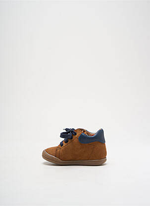 Bottillons nubuck bout rond marron FR garçon