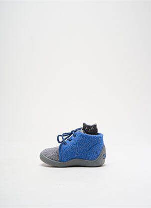 Chaussons/pantoufles fermeture lacets bout rond bleu BABYBOTTE garçon