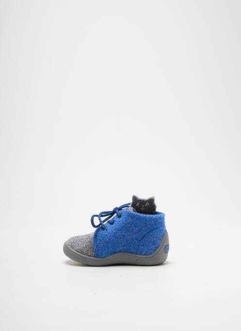 Chaussons/pantoufles fermeture lacets bout rond bleu BABYBOTTE garcon