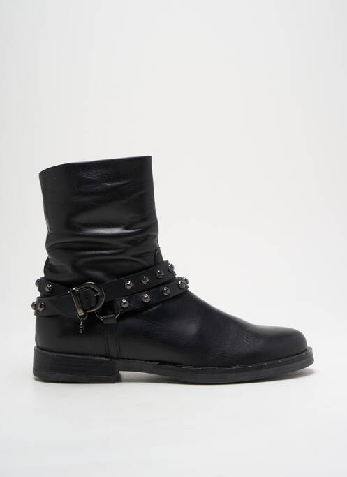 Bottines/boots matière lisse talon bas noir STONES AND BONES fille