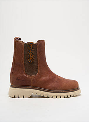 Bottines/boots matière lisse bout rond marron ROMAGNOLI fille