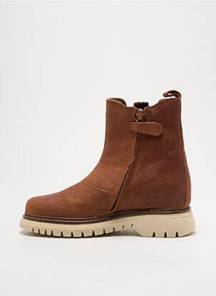 Bottines/boots matière lisse bout rond marron ROMAGNOLI fille