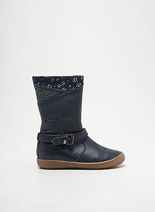 Bottines/boots matière lisse bout rond bleu BABYBOTTE fille