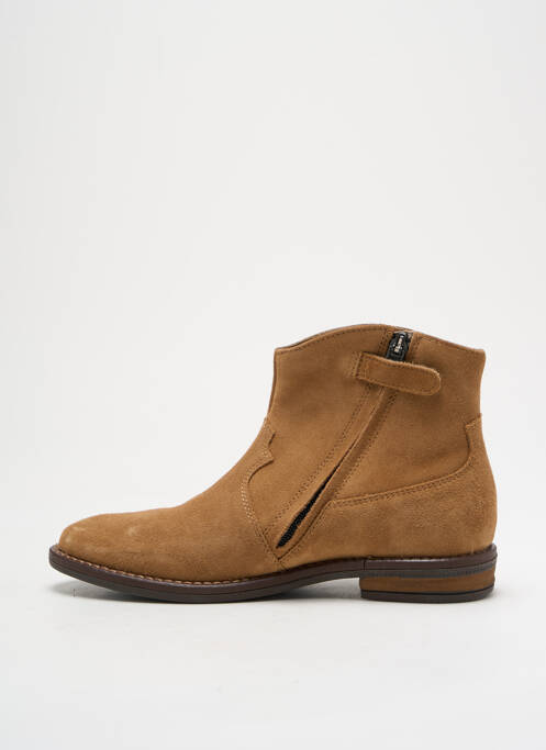 Bottines/boots nubuck talon bas beige POM D'API fille