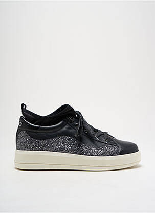 Baskets tissage satiné talon de 4 à 6cm noir LIU JO femme