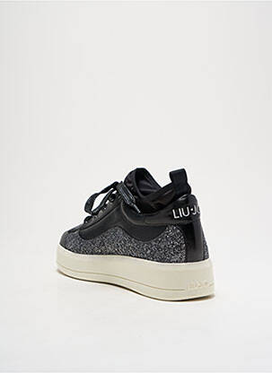 Baskets tissage satiné talon de 4 à 6cm noir LIU JO femme