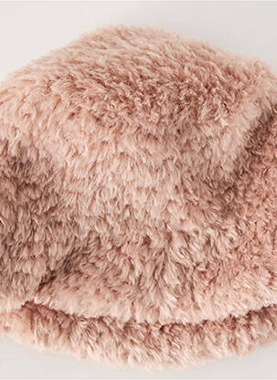 Bonnet fourrure synthétique rose RINO & PELLE femme