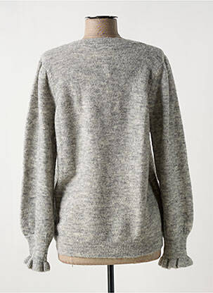 Pull coupe cintrée manches longues gris CREAM femme