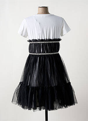 Robe mi-longue manches courtes manches courtes noir GUESS fille