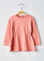 Robe mi-longue fermeture zippée au dos manches longues orange BABY BOL fille